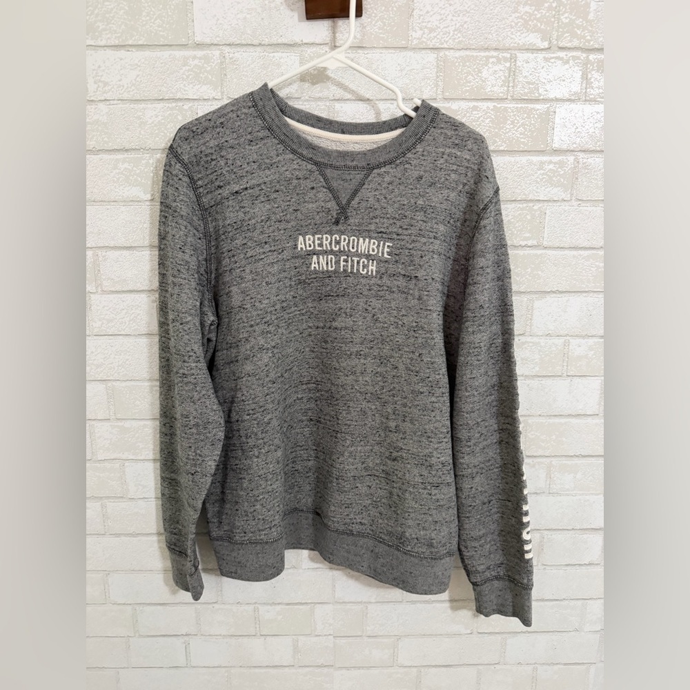 Abercrombie & Fitch Charcoal Crewneck Pullover Sweater Size L #3024